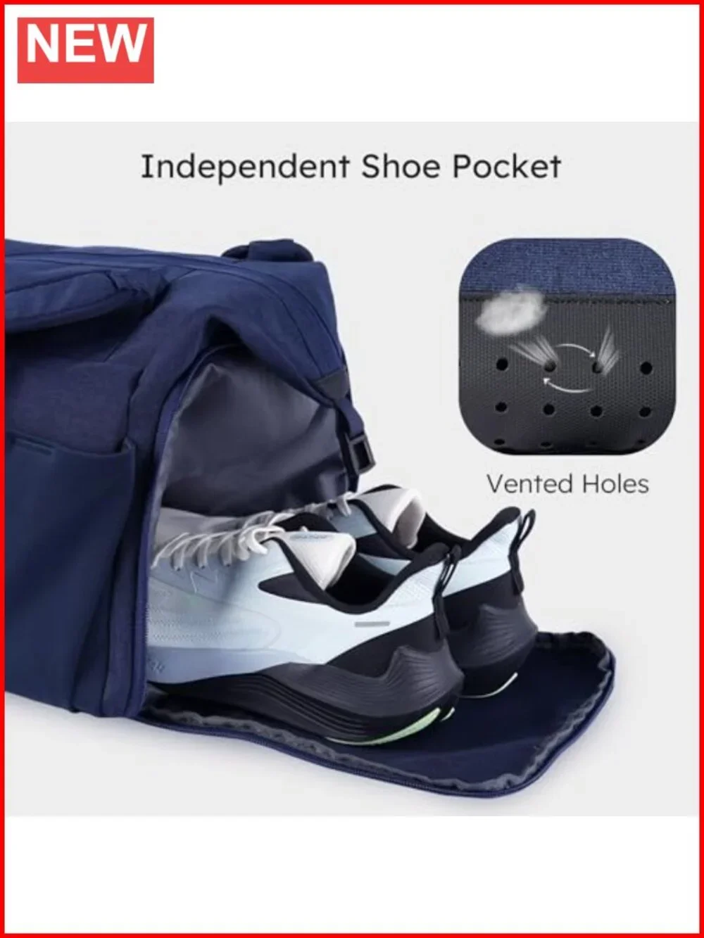Convertible Gym Duffel Backpack with Shoe Compartment & Wet Pocket